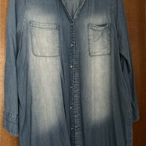 Zenana Outfitters Blue Casual Button Down Shirt
